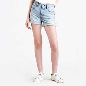 Levi’s Premium - 501 Long women’s cuffed denim shorts